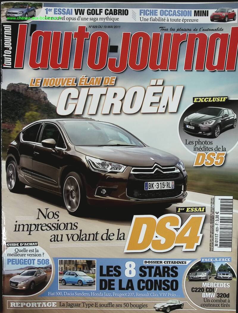 Citroën DS 4 - L'auto journal - n° 829 - 2011 - revue magazine - voiture