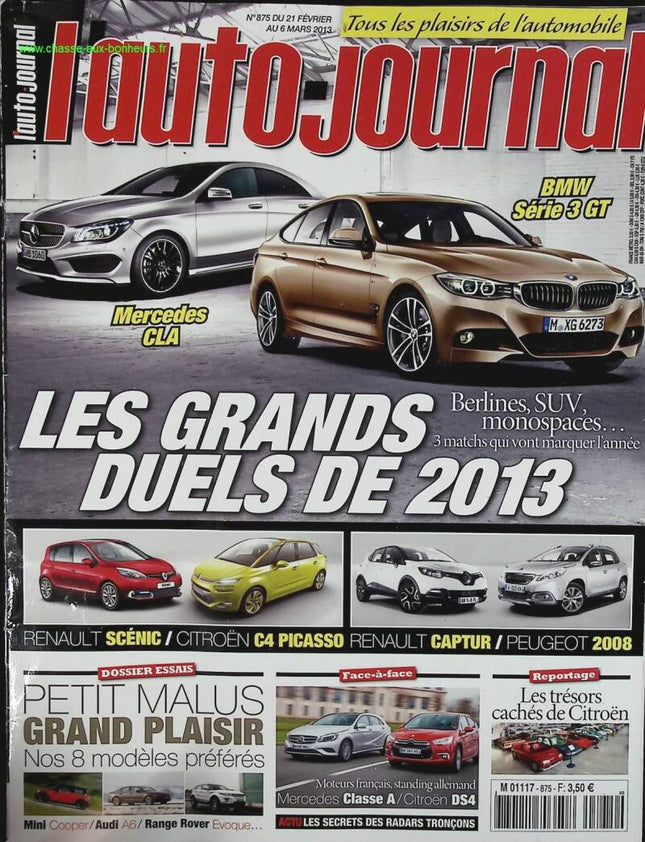 Les grands duels de 2013 - L'auto journal - n° 875 - 2013 - revue magazine - voiture