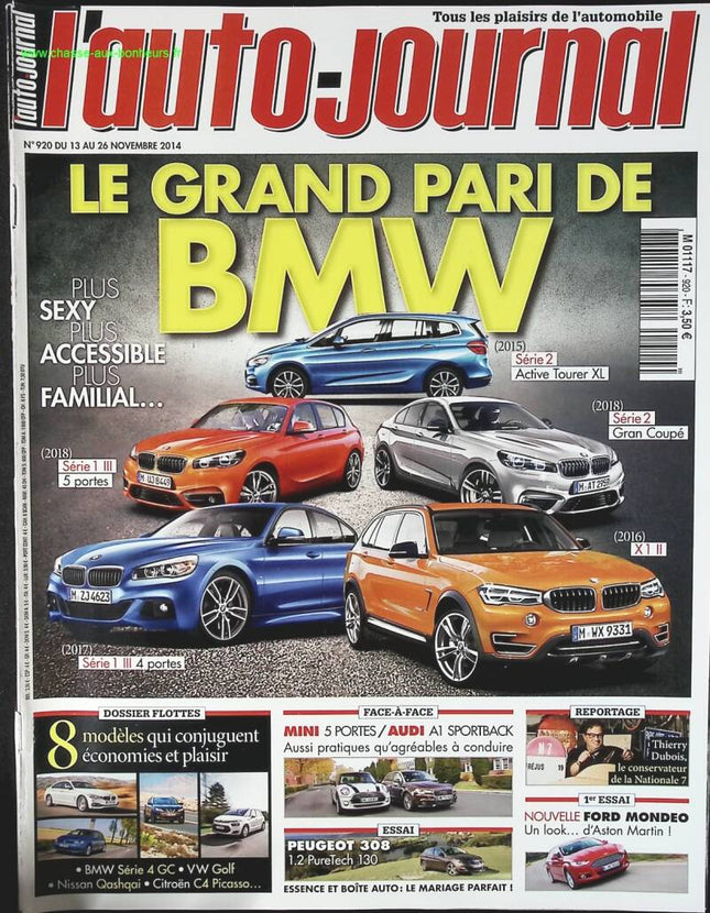 Le grand pari de BMW - L'auto journal - n° 920 - 2014 - revue magazine - voiture