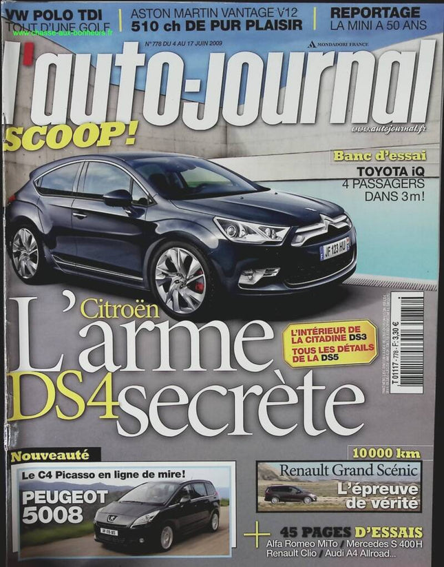 Citroën DS 4 - L'auto journal - Nr. 778 - 2009 - Zeitschriftenbericht - Auto