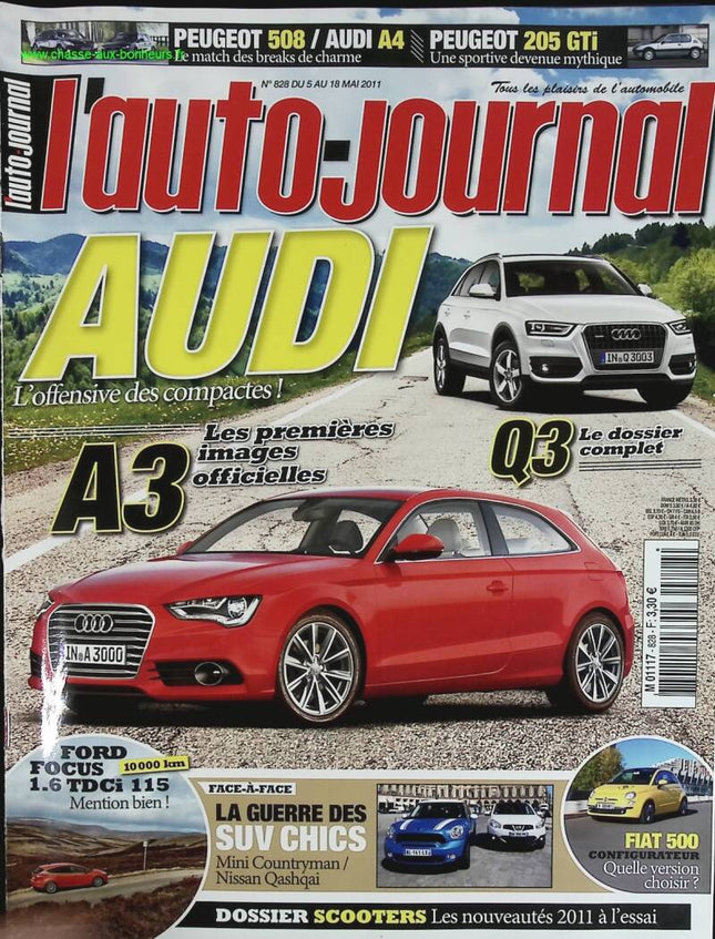 Audi A 3 - L'auto journal - n° 828 - 2011 - revue magazine - voiture