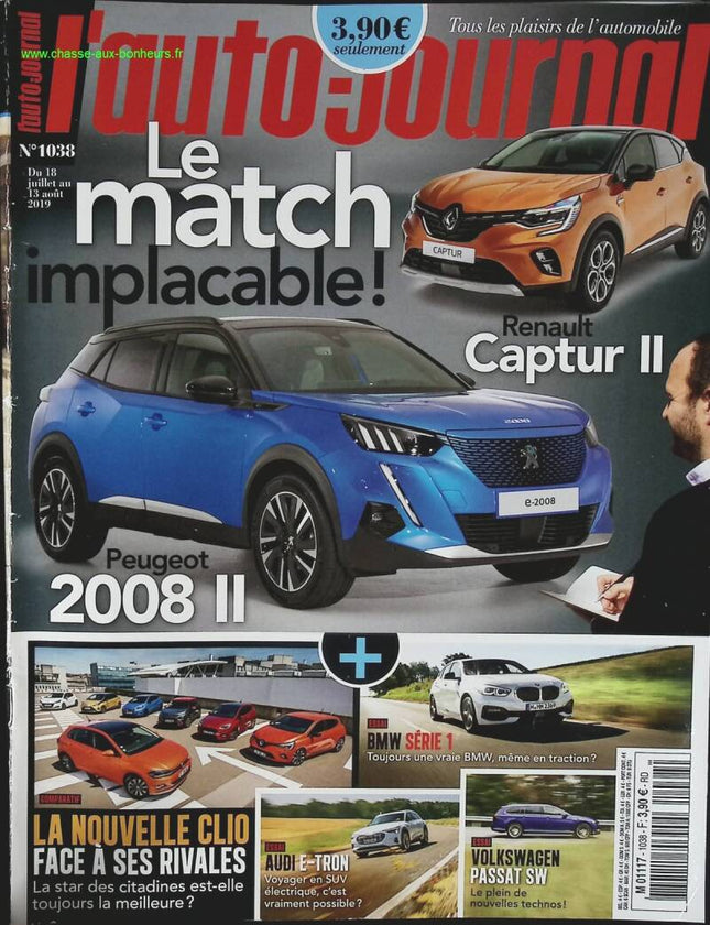 Renault Captur Peugeot 2008 - L'auto journal - n° 1038 - 2019 - revue magazine - voiture