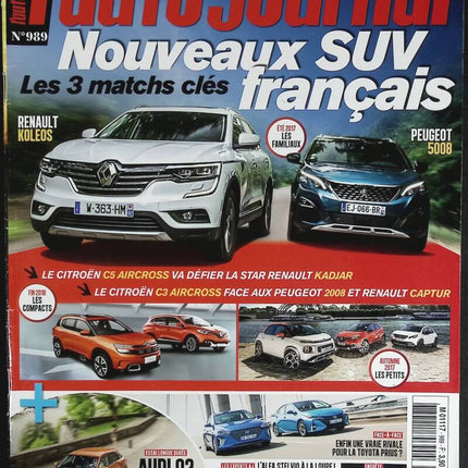 New French SUVs - L'auto journal - n° 989 - 2017 - magazine review - car