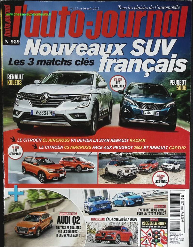 Neue französische SUVs - L'auto journal - Nr. 989 - 2017 - Zeitschriftenbericht - Auto