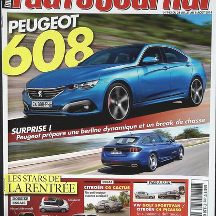 Peugeot 608 - L'auto journal - n° 912 - 2014 - magazine review - car