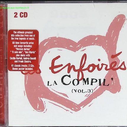 CD La Compil’ Vol.3 – Les Enfoirés, compilation chanson française solidaire, concerts Restos du Cœur - CD