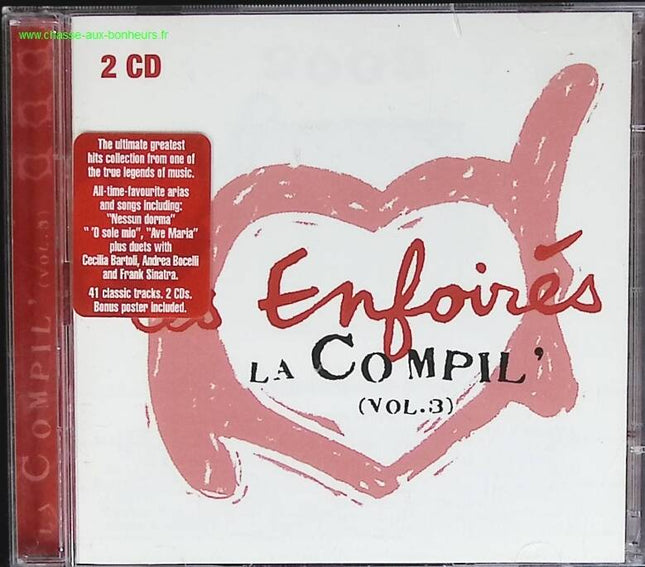 CD La Compil’ Vol.3 – Les Enfoirés, compilation chanson française solidaire, concerts Restos du Cœur - CD