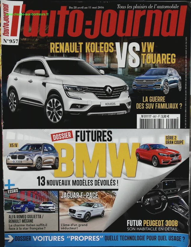 Renault Koleos - L'auto journal - n° 957 - 2016 - revue magazine - voiture