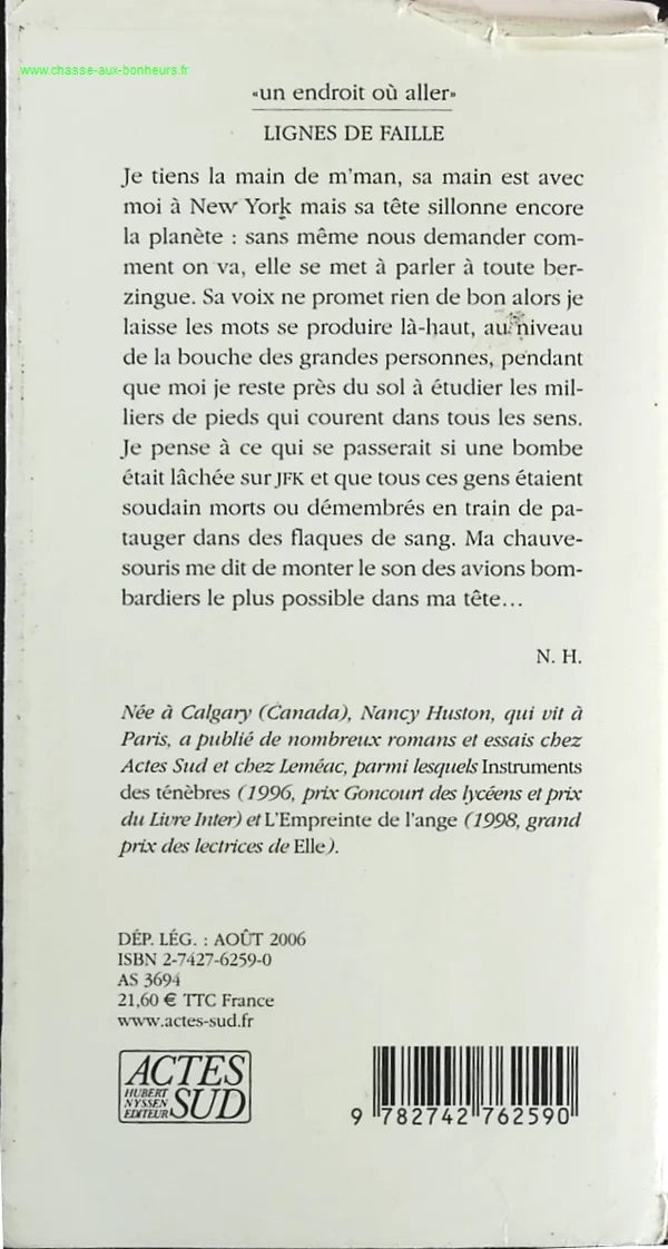Lignes de faille - Nancy Huston - Livre