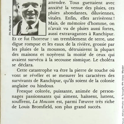La Mousson - Louis Bromfield - livre