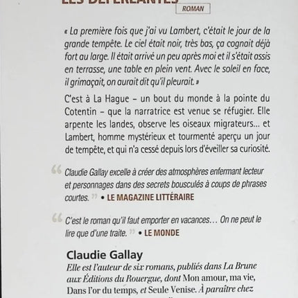 Les Déferlantes - Claudie Gallay - livre