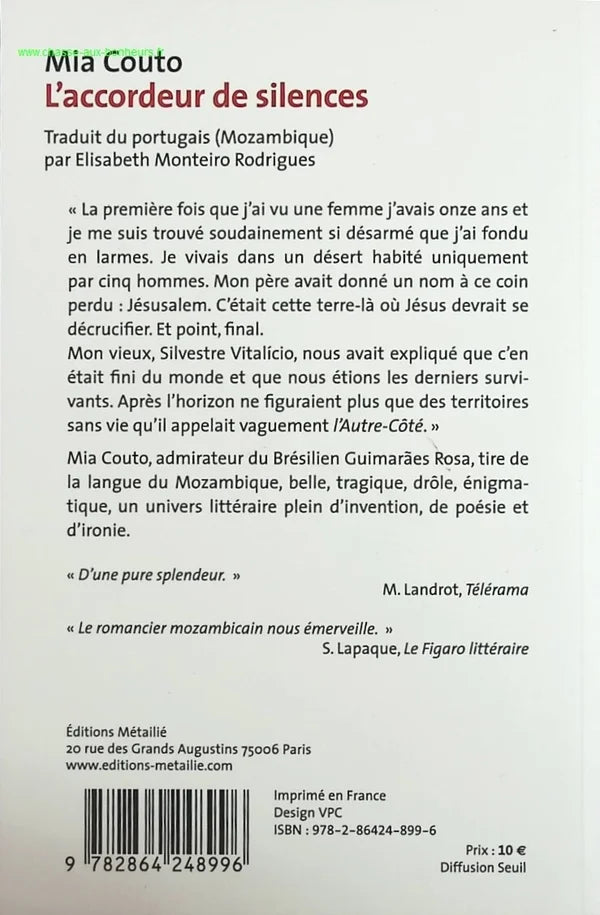 The Tuner of Silences - Mia Couto - book