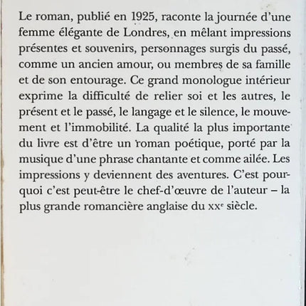 Mrs Dalloway - Virginia Woolf - livre
