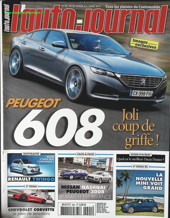 Peugeot 608 - L'auto journal - n° 901 - 2014 - revue magazine - voiture