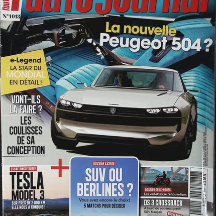 La nouvelle Peugeot 504 ? - L'auto journal - n° 1018 - 2018 - revue magazine - voiture