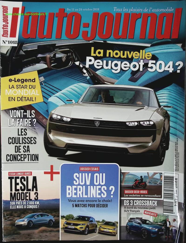 La nouvelle Peugeot 504 ? - L'auto journal - n° 1018 - 2018 - revue magazine - voiture