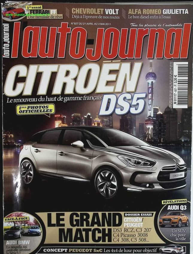 Citroën DS 5 - L'auto journal - n° 827 - 2011 - revue magazine - voiture