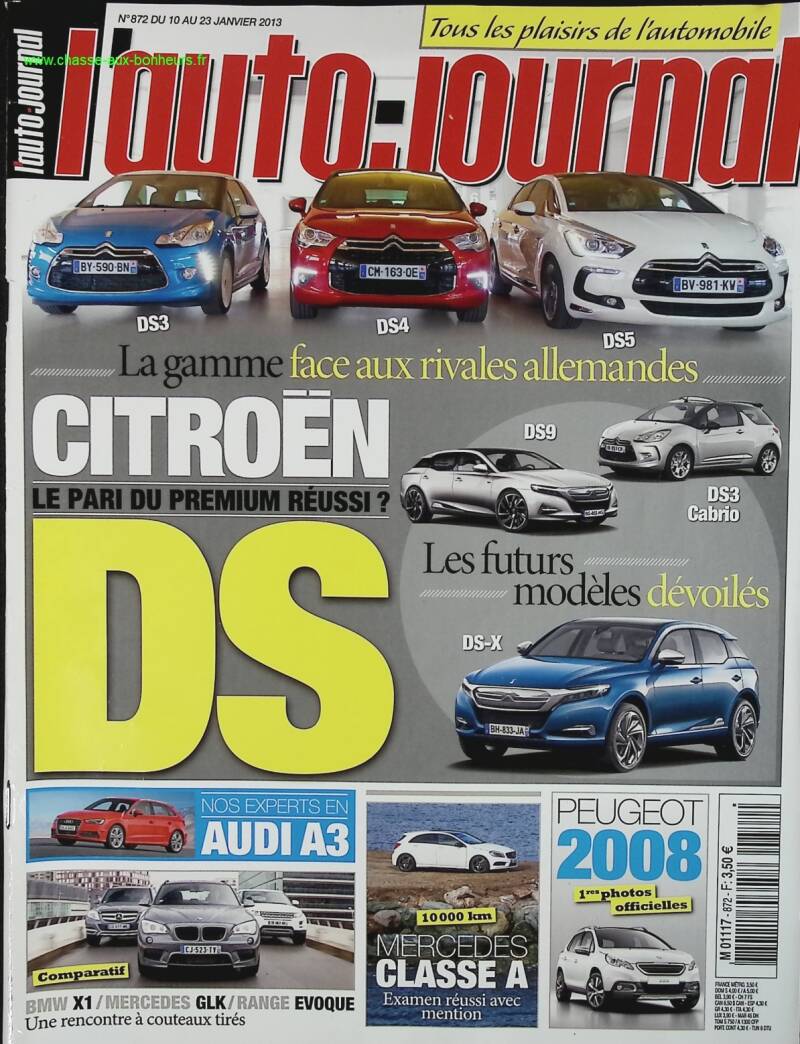 Citroën DS - L'auto journal - n° 872 - 2013 - revue magazine - voiture
