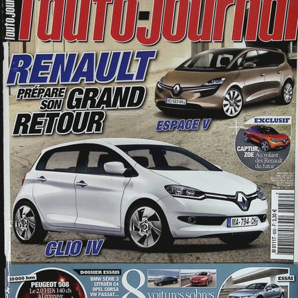 Renault prépare son grand retour - L'auto journal - n° 826 - 2011 - revue magazine - voiture