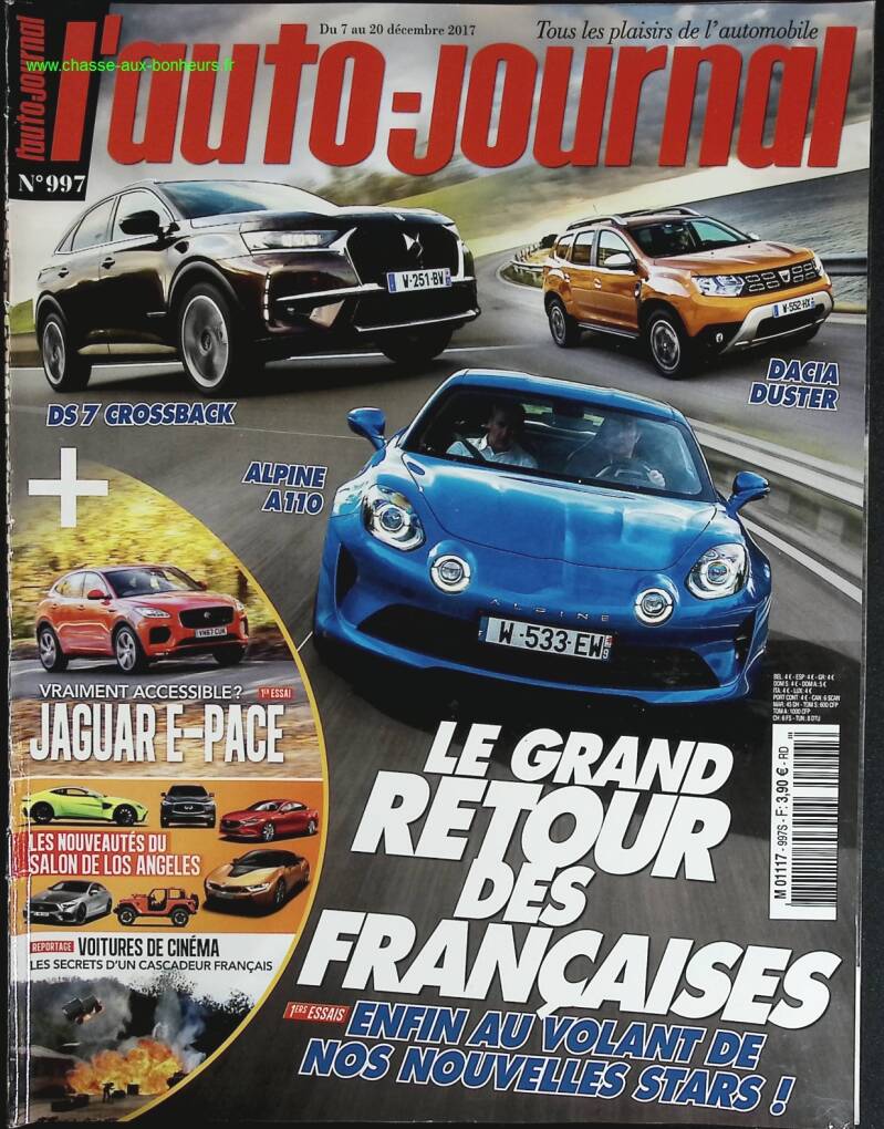 Alpine A110 Dacia Duster DS 7 Crossback - L'auto journal - n° 997 - 2017 - magazine review - car