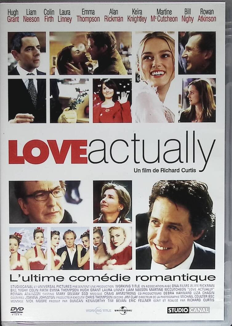 Love Actually - Hugh Grant - Liam Neeson - Colin Firth Romantic Comedy DVD
