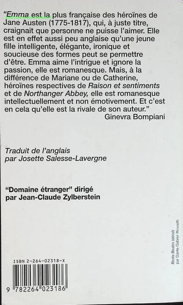 Emma - Jane Austen - livre
