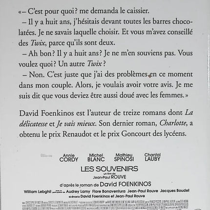 Les souvenirs David Foenkinos livre occasion – roman contemporain mémoire famille amour émotions nostalgie - livre