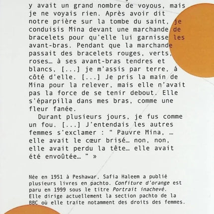 Confiture d'orange - Safia Haleem - livre
