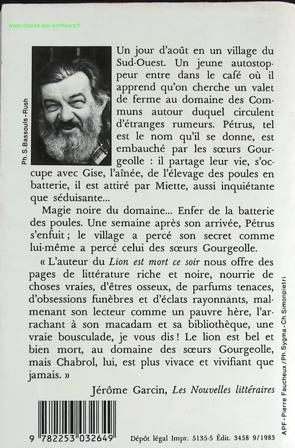 The Lion Died Tonight - Chabrol Jean-Pierre - book