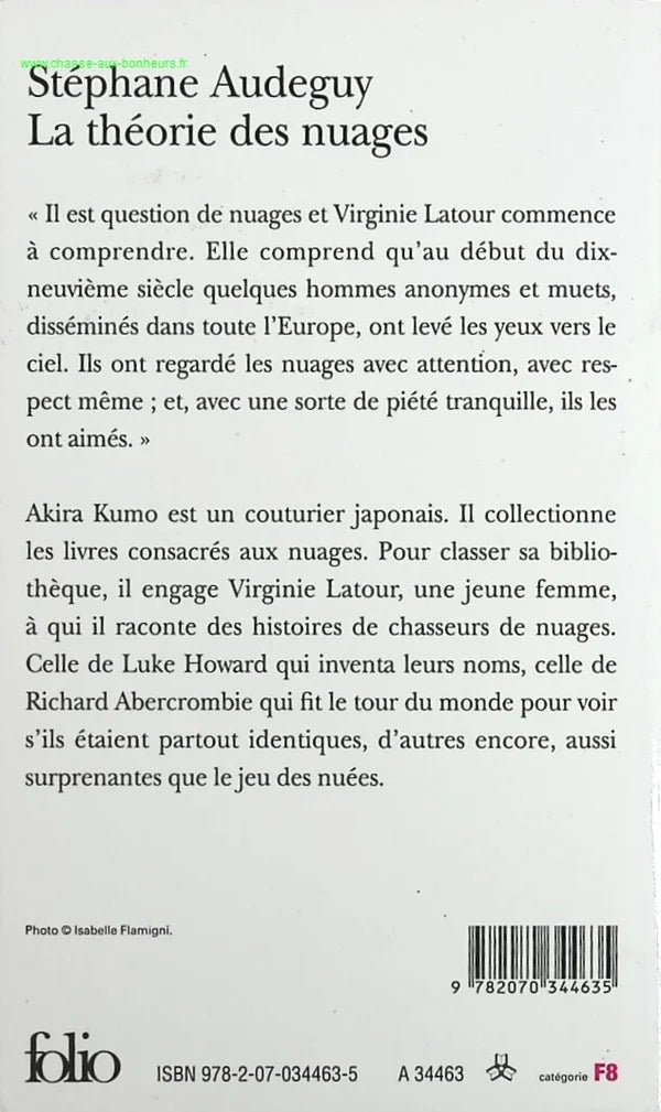 The Theory of Clouds - Stéphane Audeguy - book