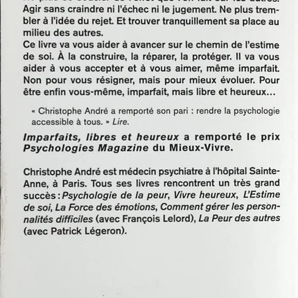 Imparfaits, libres et heureux – Christophe André – développement personnel estime de soi confiance bonheur occasion - Livre
