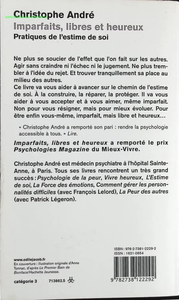 Imperfect, Free and Happy - Self-Esteem Practices - Christophe André - Book