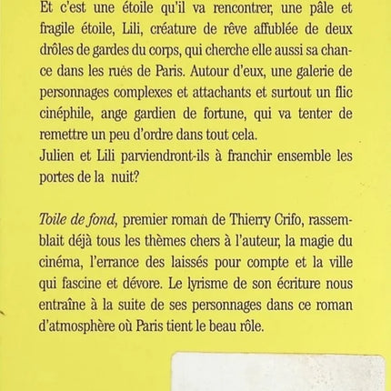 Toile de Fond - Thierry Crifo - livre
