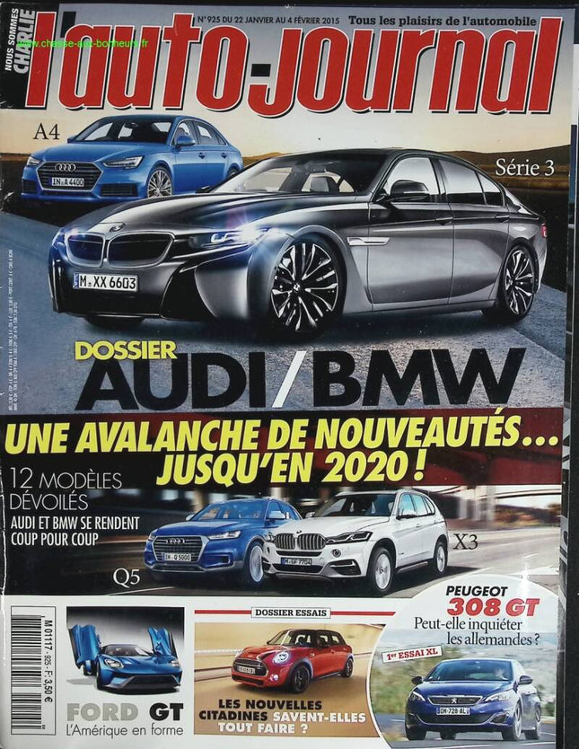 AUDI BMW - L'auto journal - n° 925 - 2015 - revue magazine - voiture