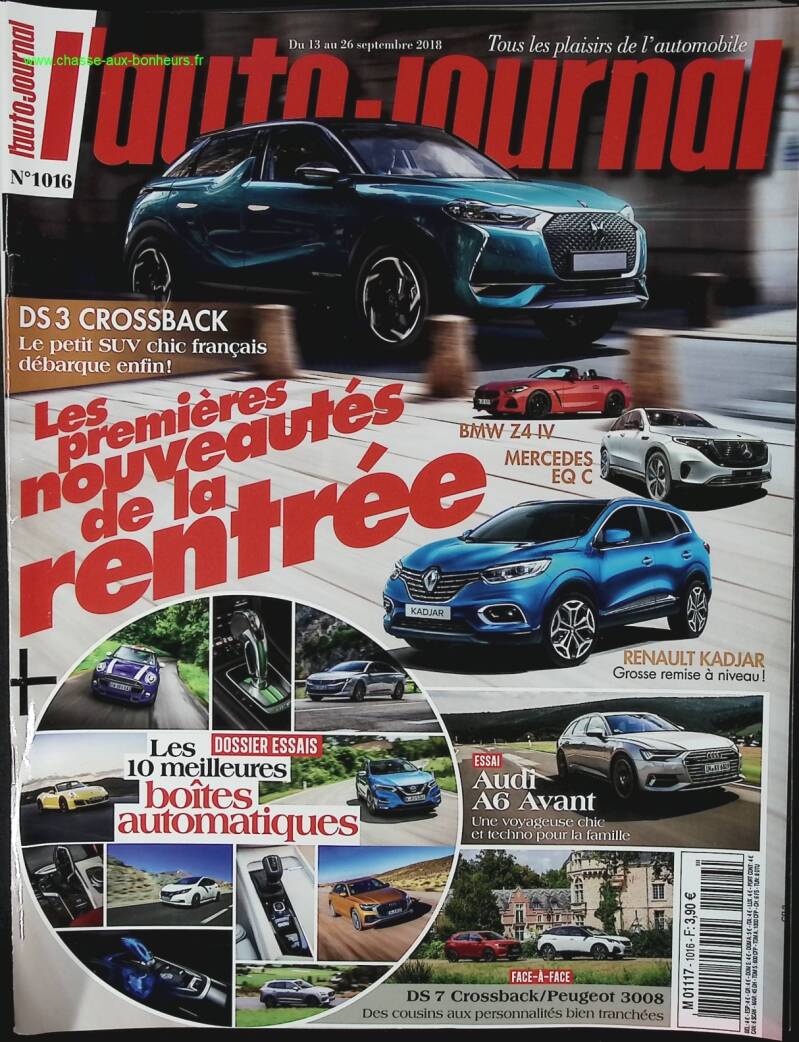 BMW Z4 Mercedes EQ C - L'auto journal - n° 1016 - 2018 - revue magazine - voiture