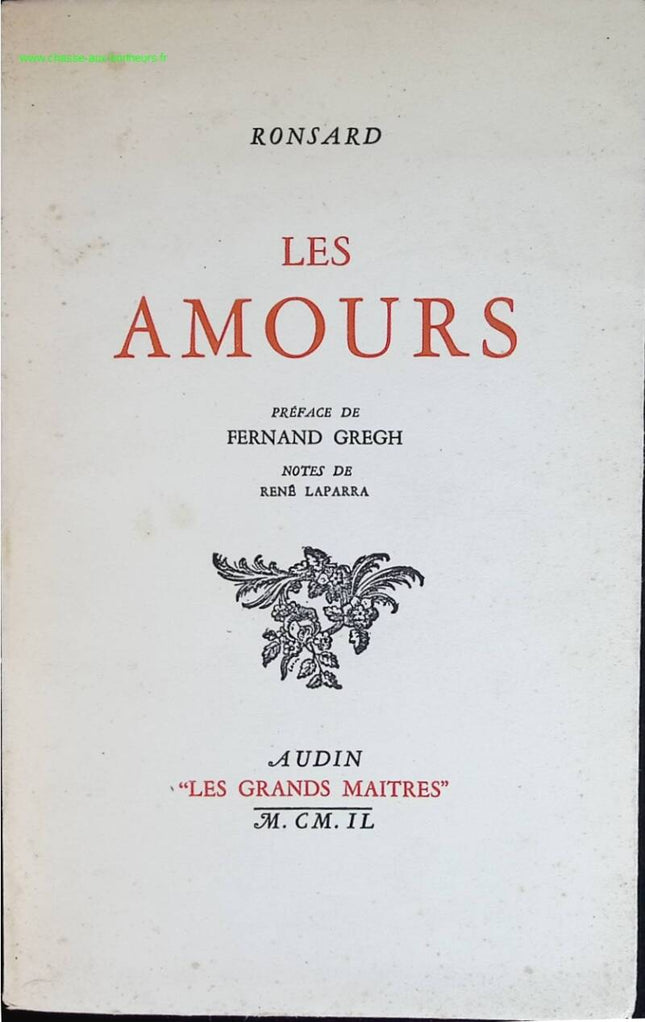 Loves - Ronsard - book