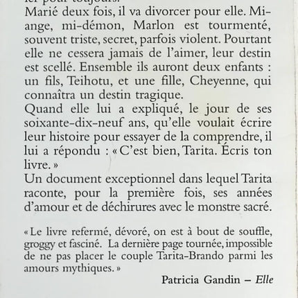 Marlon Brando, my love, my tear - Tarita Teriipaia - book