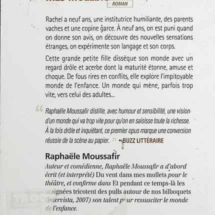 Du vent dans mes mollets - Raphaële Moussafir - livre