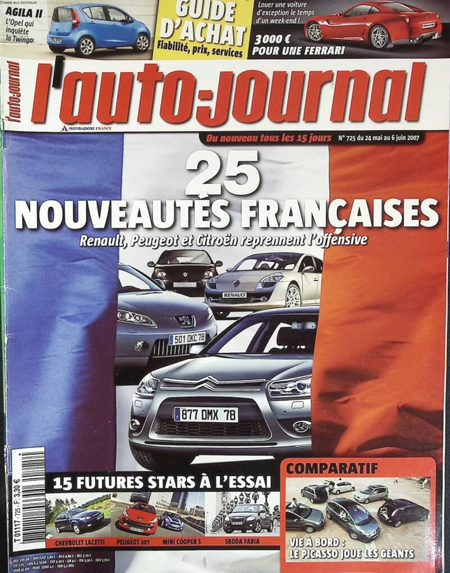 25 new French models - L'auto journal - n° 725 - 2007 - magazine review - car