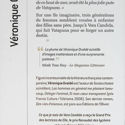 Ce que je sais de Vera Candida - Véronique Ovaldé - livre