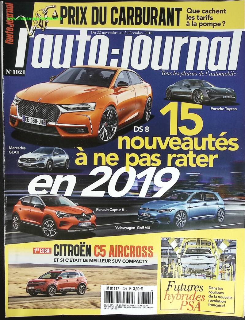 15 Neuheiten für 2019 - L'auto journal - Nr. 1021 - 2018 - Zeitschriftenbericht - Auto
