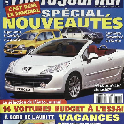 Spécial nouveautés - L'auto journal - n° 701 - 2006 - revue magazine - voiture