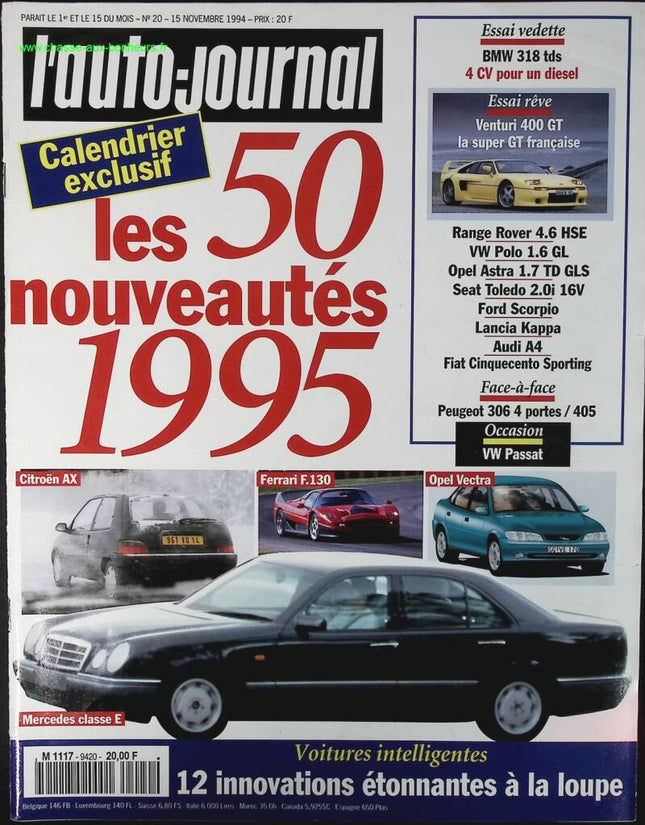 The 50 new products of 1995 - L'auto journal - n° 20 - 1994 - magazine review - car