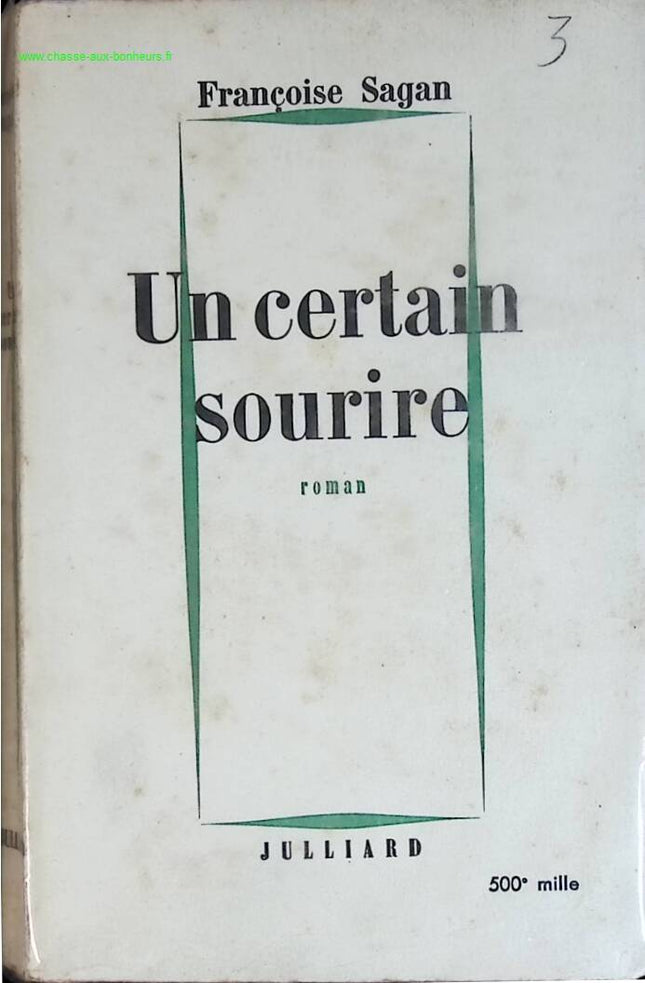 Un certain sourire - Françoise Sagan - livre