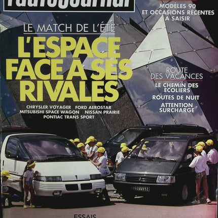 Der Renault Espace im Vergleich zu seinen Konkurrenten - L'auto journal - Nr. 13 - 1990 - Zeitschriftenrezension - Auto