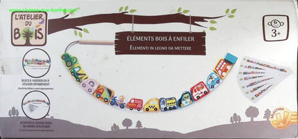 Wooden Elements to Thread - Vehicles - board game