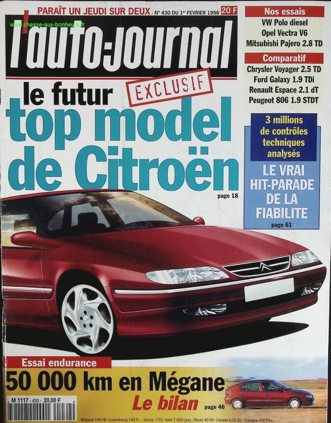 Das zukünftige Topmodell von Citroën - L'auto journal - Nr. 430 - 1996 - Zeitschriftenrezension - Auto