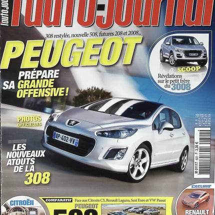 Peugeot prépare sa grande offensive - L'auto journal - n° 822 - 2011 - revue magazine - voiture
