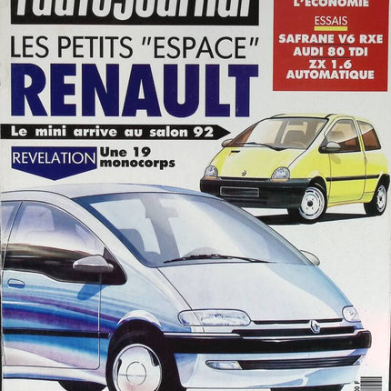 Les petits Espace Renault - L'auto journal - n° 6 - 1992 - revue magazine - voiture