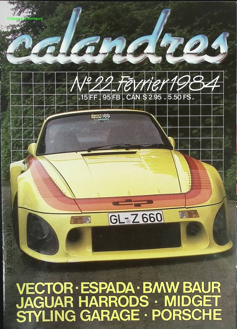 Calandres - n° 22 - 1984 - revue magazine - voiture